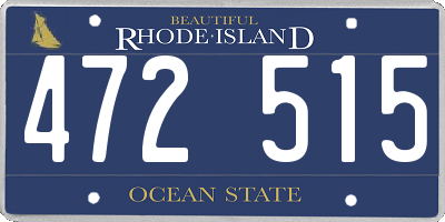 RI license plate 472515