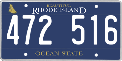RI license plate 472516