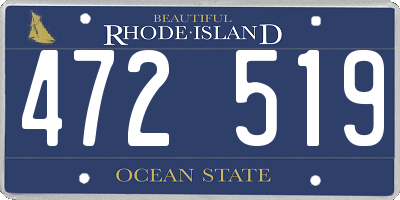 RI license plate 472519