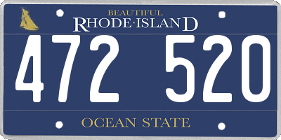RI license plate 472520