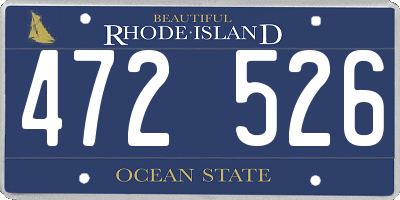 RI license plate 472526