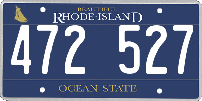 RI license plate 472527