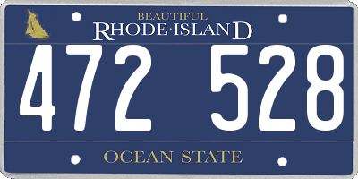 RI license plate 472528