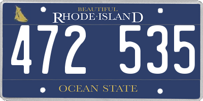 RI license plate 472535