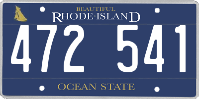 RI license plate 472541