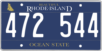 RI license plate 472544