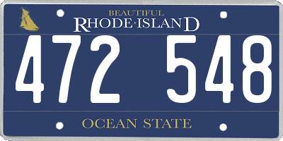 RI license plate 472548