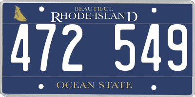 RI license plate 472549
