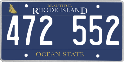RI license plate 472552