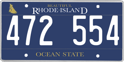 RI license plate 472554