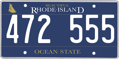 RI license plate 472555