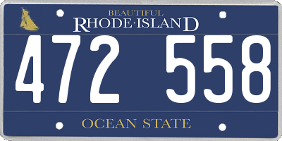 RI license plate 472558