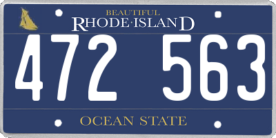 RI license plate 472563