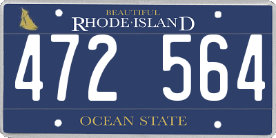 RI license plate 472564