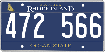 RI license plate 472566
