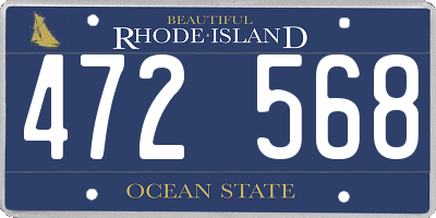 RI license plate 472568