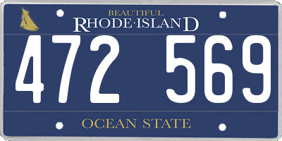 RI license plate 472569