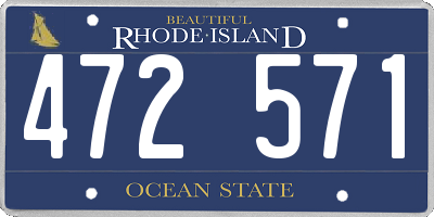 RI license plate 472571