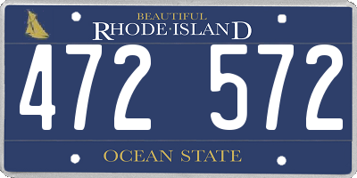 RI license plate 472572