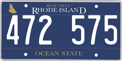 RI license plate 472575