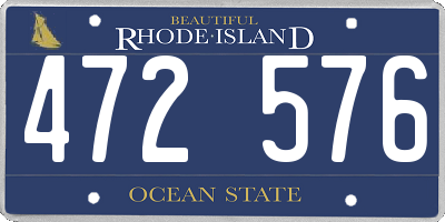 RI license plate 472576