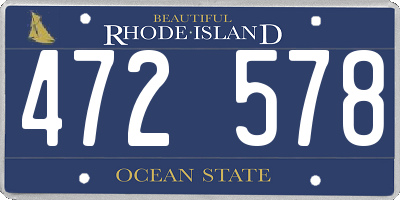 RI license plate 472578