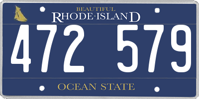 RI license plate 472579