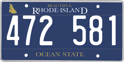 RI license plate 472581