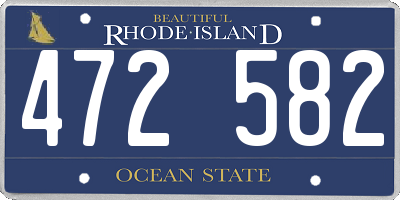 RI license plate 472582