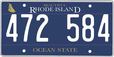 RI license plate 472584