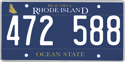 RI license plate 472588