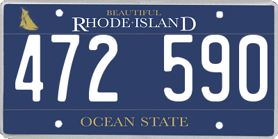 RI license plate 472590