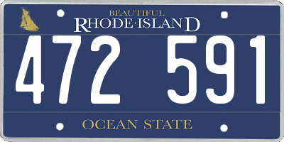 RI license plate 472591