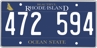 RI license plate 472594