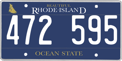 RI license plate 472595