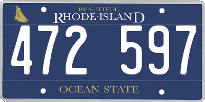 RI license plate 472597