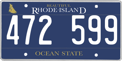 RI license plate 472599