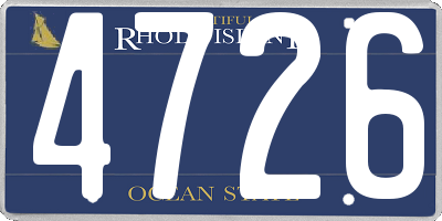 RI license plate 4726