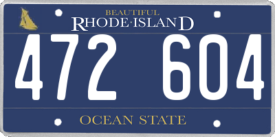 RI license plate 472604