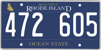 RI license plate 472605