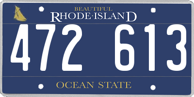 RI license plate 472613