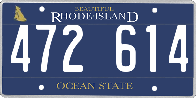 RI license plate 472614