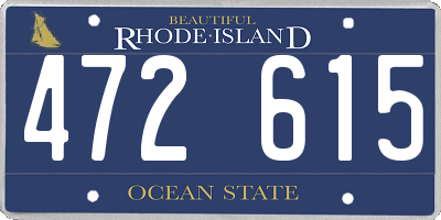 RI license plate 472615