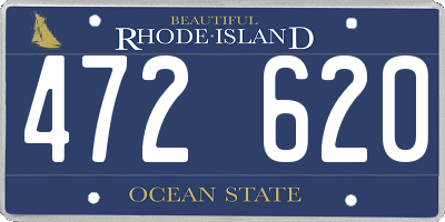 RI license plate 472620