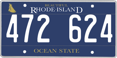 RI license plate 472624