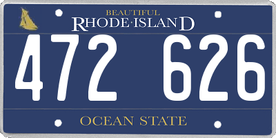 RI license plate 472626