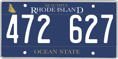 RI license plate 472627