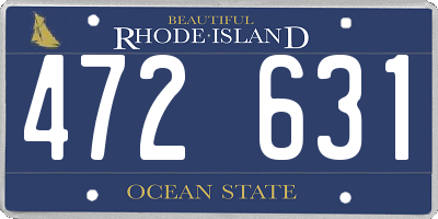 RI license plate 472631