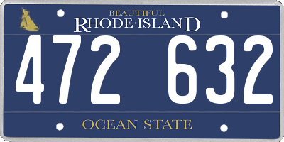 RI license plate 472632