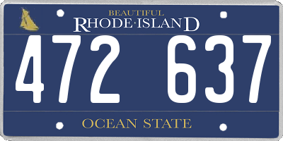 RI license plate 472637